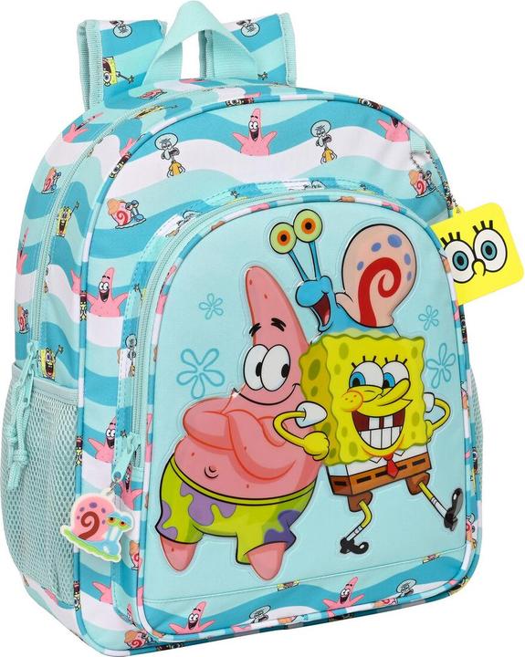 Safta Schulrucksack Spongebob Stay positive Blau Weiss (32 x 38 x 12 cm) (12 l)