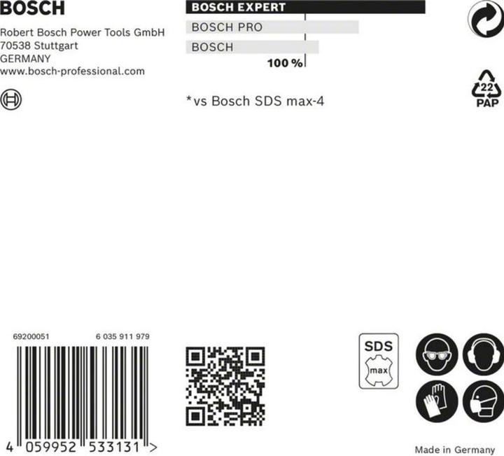 Actual product image Bosch Professional Zubehör Expert SDS max-8X hammer drill, 24 x 400 x 520 mm (24 millimetres)
