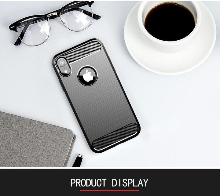 Produktbild Cadorabo TPU Ultra Slim carbon edelstahl Kombi Cover (Apple iPhone XR)