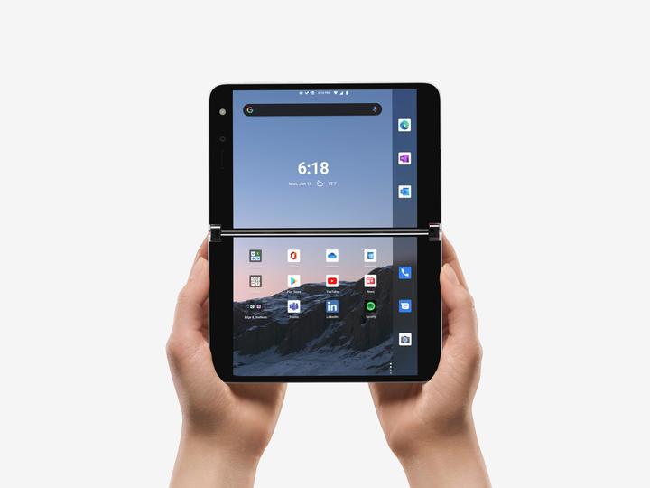 Immagine prodotto Microsoft Surface Duo (128 GB, Ghiacciaio, 8.10", Doppia SIM, 11 Mpx, 4G)