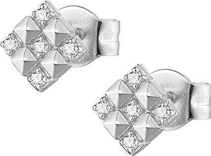 Rosato Glittering silver earrings Cubica RZO038