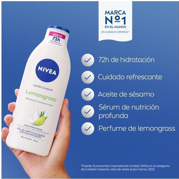 Immagine prodotto NIVEA Lozione per il corpo alla citronella 400ml (Lozione corpo, 400 ml)