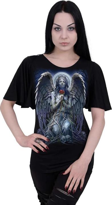 Immagine prodotto Spiral Grieving Angel Maglietta Scollo a barchetta Ali di Pipistrello Donna (XL)