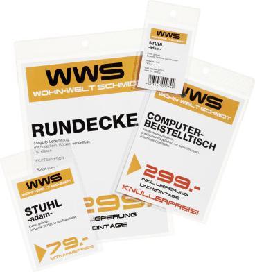 Produktbild Durable ETIKETTEN-SCHUTZHÜLLEN 1 Pg. Ã 100 Stück 229719 (A6, 1 x)