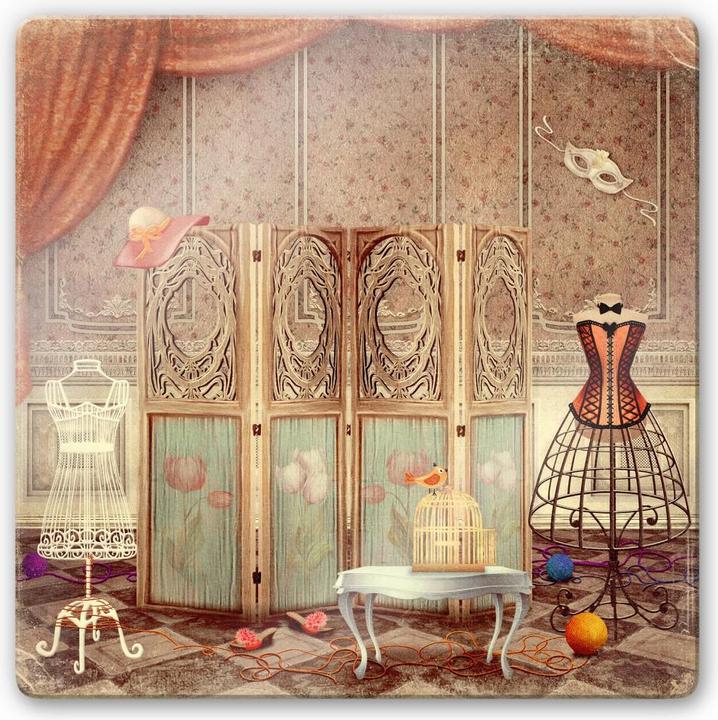 Image du produit Trenddeko Dressing-room d'une princesse (50 x 50 cm)