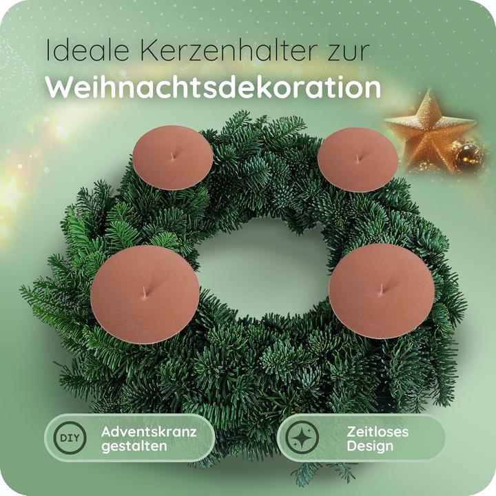 Actual product image Novaliv 8x Candle Pick | Spike, 12 cm ROST | Candle Holder for Advent Wreath Candle Pin Christmas Wreath (12 x 12 x 12 cm)