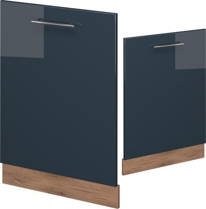 Actual product image Vichy Fame-Line, Dunkelblau Hochglanz/Goldkraft Eiche, 60 cm, AP Anthrazit