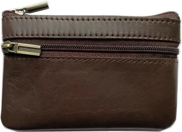 Image du produit Only-Bags.Store Porte-monnaie vintage en cuir Crazy Horse Porte-monnaie zippé en cuir véritable Porte-monnaie Retro