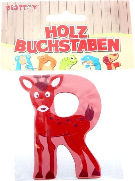 Actual product image Besttoy Wooden letter - R - red