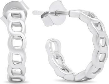 Brilio Silver - Modern round earrings made of silver EA368W