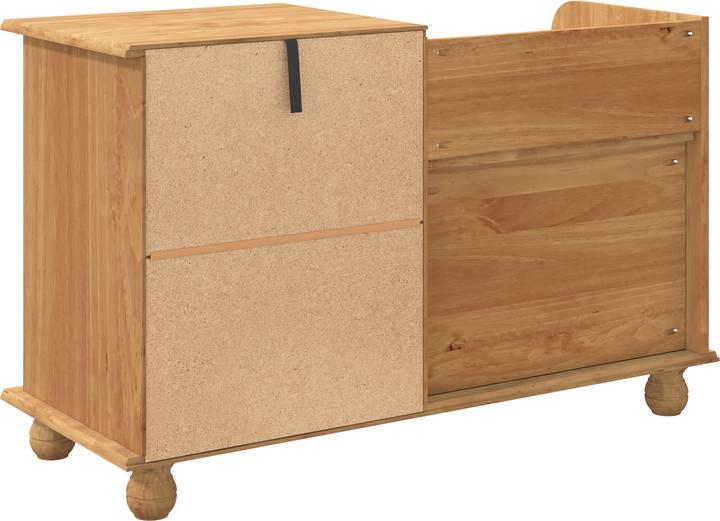 Immagine prodotto VidaXL Panca da ingresso "ASKIM" marrone miele 100x39x62 cm in legno di pino massiccio (100 cm)