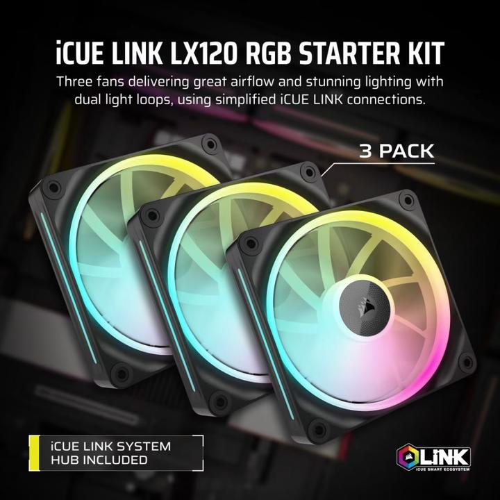 Produktbild Corsair Link LX120 (120 mm, 3 x)