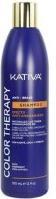 Actual product image Kativa Color Therapy Anti-Brass Blue Mattifying Shampoo Anti-Orange Effect 355ml Shea, Coconut, and (355 ml, Liquid shampoo)