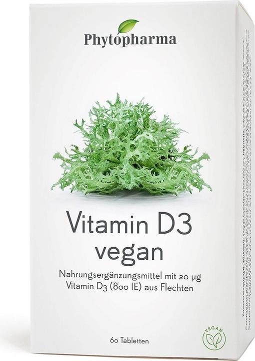 Actual product image Phytopharma Vitamin D3 Tablette vegan (60 Piece, Pills, 24 g)