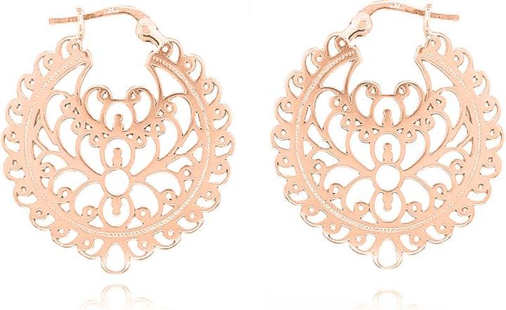 Leyda Creolen Ornnament (Silber 925, vergoldet 750 / 18 K Gold)