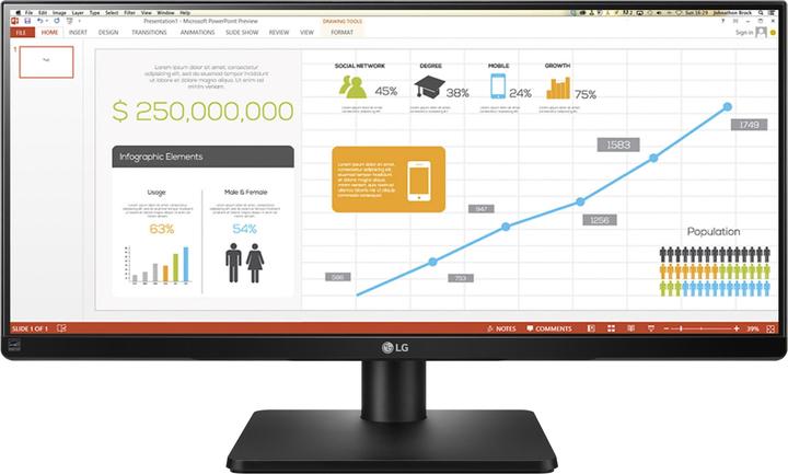 Actual product image LG 29ub67-B (2560 x 1080 pixels, 29")