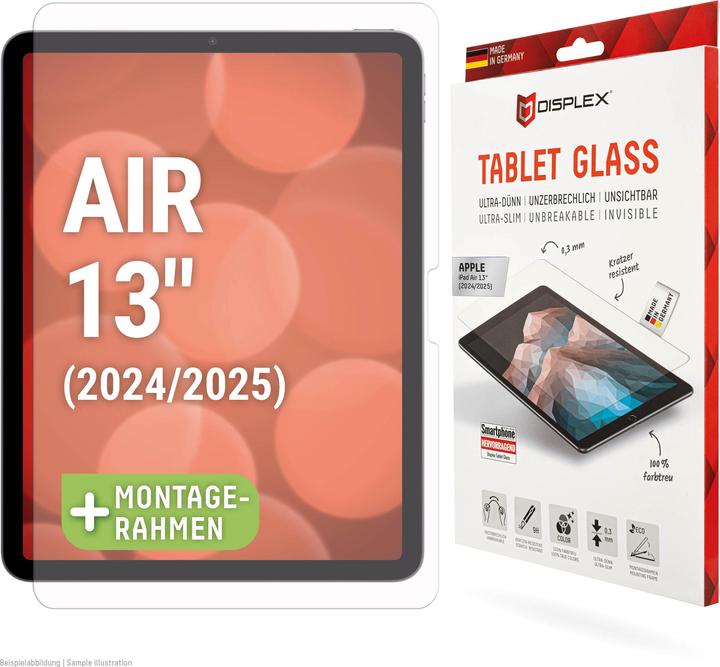 Displex Tablet Glass, Tablet Schutzglas (1 Pezzo/i, iPad Air 13 2024 (M2), iPad Air 13 2025)