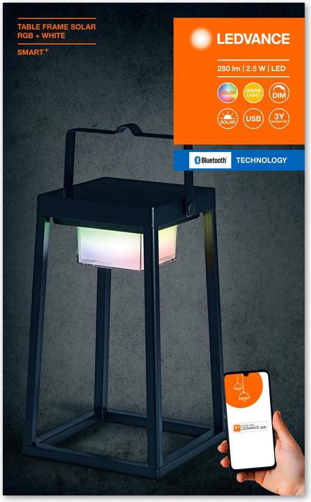 Image du produit Ledvance Cadre Smart+ Solar Table Multicolor (280 lm, IP44)