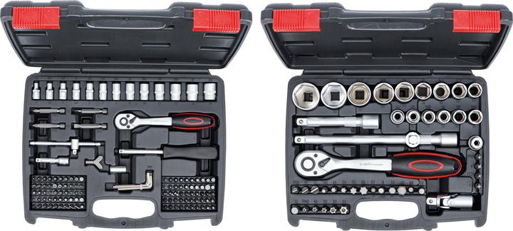 Actual product image BGS Socket Set 6.3 mm (1/4") / 12.5 mm (1/2") Drive Inch Sizes 174 pcs. (1/4")