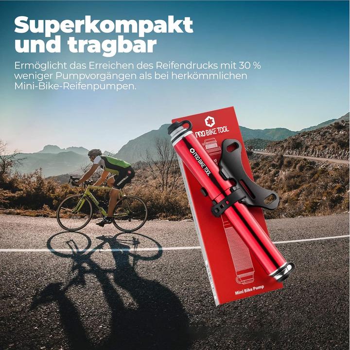 Produktbild Pro Bike Tool Mini-Fahrradpumpe für Mountainbikes & BMX-Räder