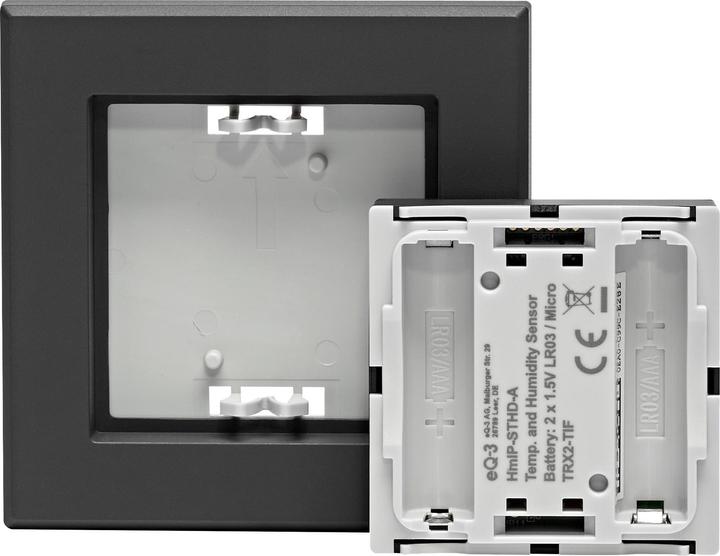 Produktbild Homematic IP Temperatur- und Luftfeuchtigkeitssensor mit Display HmIP-STHD-A (anthrazit)