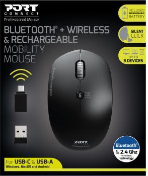 Produktbild Port Designs Mouse Rechargeable Bluetooth Combo Pro (Kabellos)