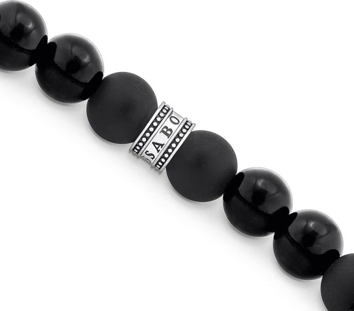 Produktbild Thomas Sabo Beads-Armband aus Obsidian Silber geschwärzt (17 cm, Geschwärzt, 925 Sterlingsilber)