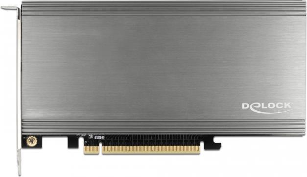 Produktbild Delock PCI Express x16 Karte zu 4 x intern NVMe M.2 Key M mit Kühlkörper und Lüfter