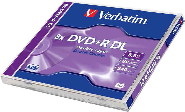 Produktbild Verbatim DVD+R Double Layer 8x Speed, Jewel Case, 8,5GB (1 x)