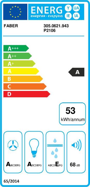 Energy Label IN-NOVA PREMIUM X KL A60 (Flat-screen hood)