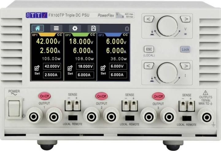 Produktbild Aim TTi FX100TP Labornetzgerät, einstellbar 0 - 42 V 1 mA - 6 A 246 W fernsteu