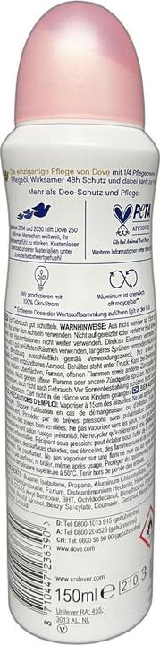 Nährwerte und Zutaten Dove Winter Care (Spray, 150 ml)