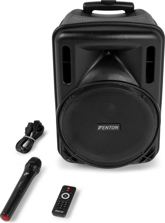 Immagine prodotto Fenton Speaker Bluetooth - FT12LED MK2 karaoke box met LEDâ€™s, accu en microfoon - Voor (Attivo)