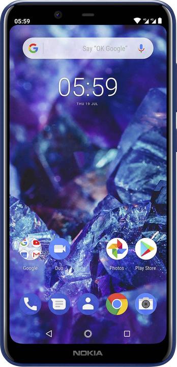Nokia 5.1 Plus (32 GB, Midnight Gloss Blue, 5.86", Hybrid Dual SIM, 13 Mpx, 4G)
