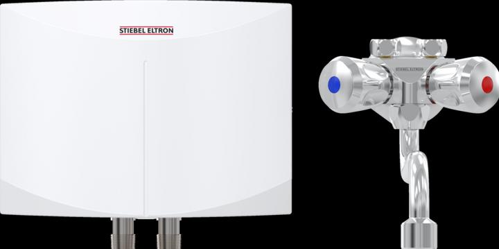Produktbild Stiebel Eltron DNM 3+MAW Mini-Durchlauferhitzer+Wandarmatur nur fürs Handwaschbecken + Armatur, 3,5 kW, mit Stecker