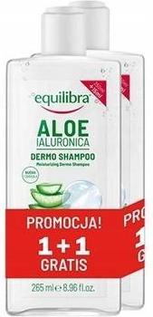 Actual product image Equilibra Aloe Moisturizing Shampoo With Hyaluronic Acid 2 X 265 Ml (265 ml, Liquid shampoo)
