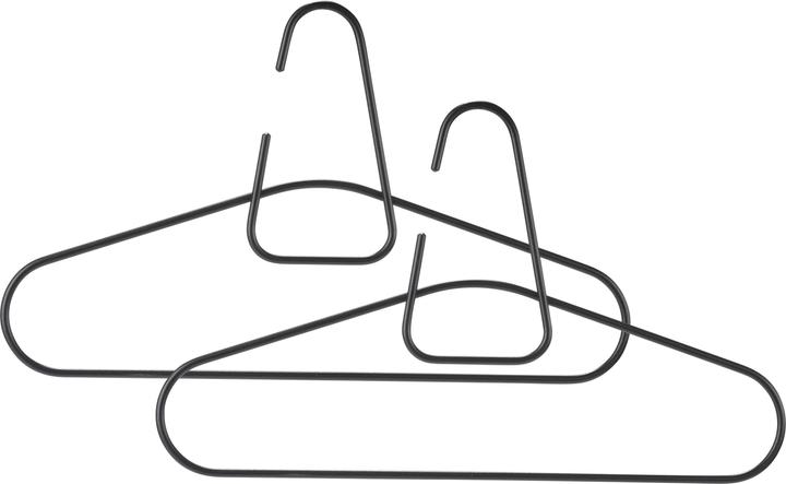 Zone Denmark Metal coat hanger, Black, Set of 2 (2 x)