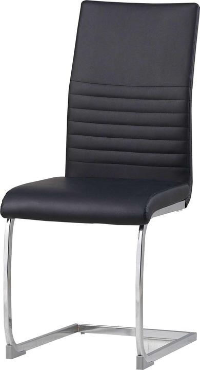 Produktbild Albatros International ALBATROS Freischwinger Stuhl BURANO 4er Set, Schwarz - Esszimmerstuhl Schwingstuhl mit Modernem Desi