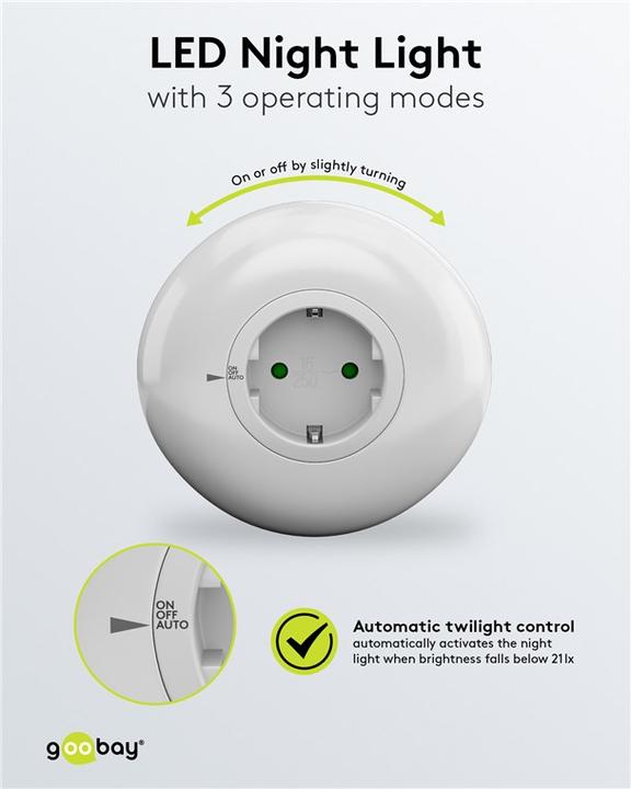 Produktbild Goobay LED-Nachtlicht für die Steckdose