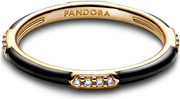 Produktbild Pandora ME Schwarze Emaille & Steine Ring (46)