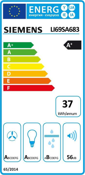 Energie-Label Siemens LI69SA683 iQ700 (Flachschirmhaube)