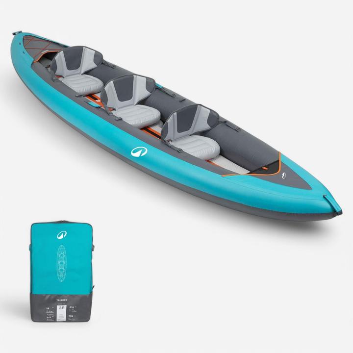 Immagine prodotto Tribord Inflatable canoe kayak 2/3 person - 100+ Blue (3 pers.)