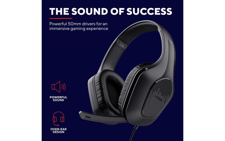 Produktbild Trust GXT415 ZIROX HEADSET – BLACK (Kabelgebunden)