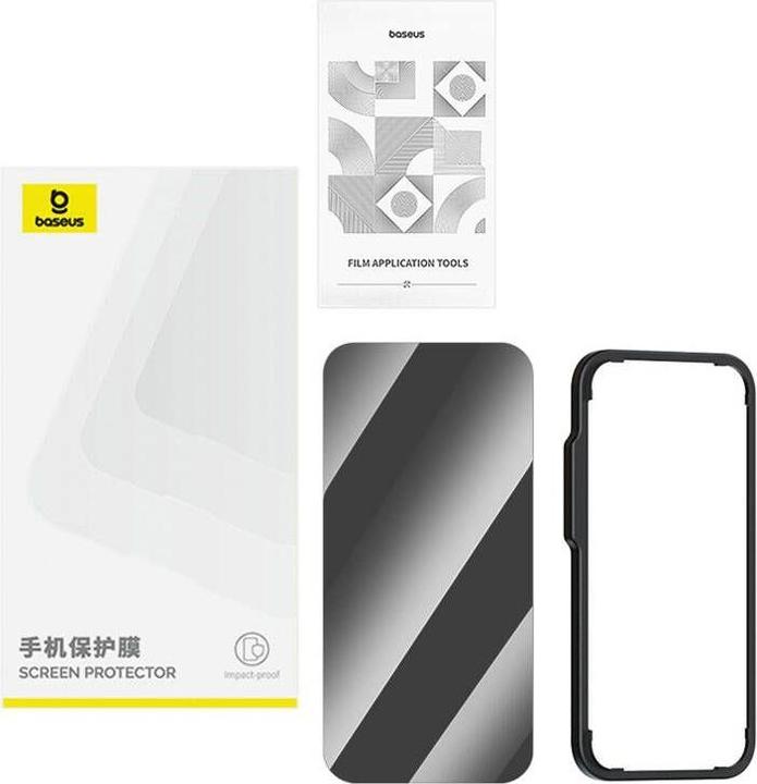 Actual product image Baseus privacy tempered glass Superior for iP 11 Pro/X/XS +cleaning kit and Easy Stick (1 Piece, Apple iPhone X, Apple iPhone XS, Apple iPhone 11 Pro)