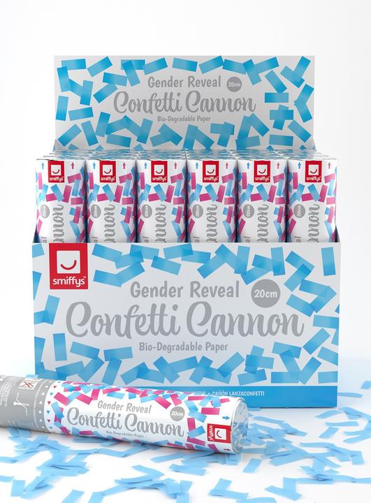 Produktbild Smiffys Gender Reveal - Confetti Shooter: Blue