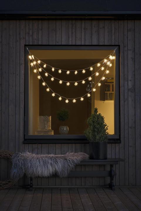 Actual product image Konstsmide LED light curtain snowflakes, 44 LED, 1.25 m, outdoor (1.25 m)