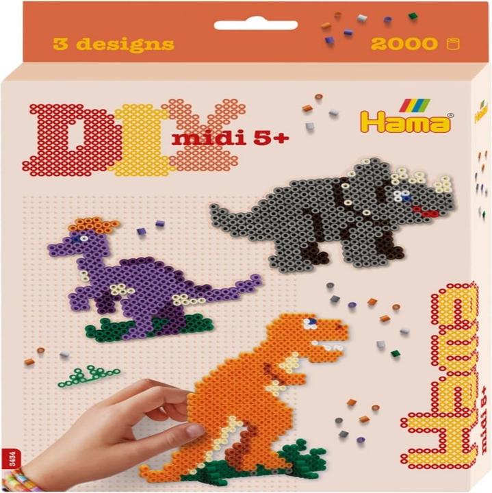 Image du produit Hama Perlen Set de perles à repasser Midi- Le monde des dinosaures