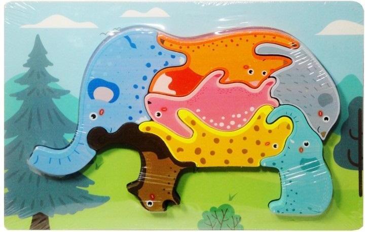 Teka Holzpuzzle Wilde Tiere