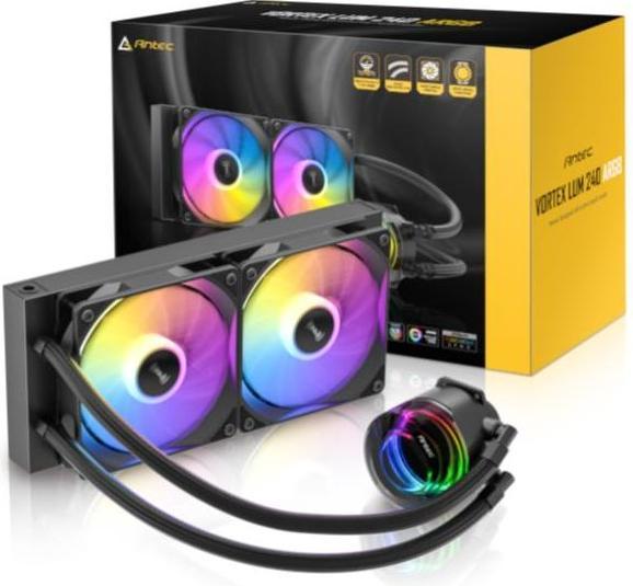 Actual product image Antec Vortex Lum 240 ARGB Waterkoeling Zwart AMD-Intel