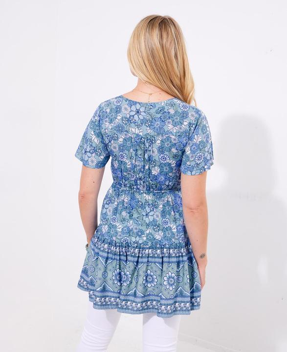 Actual product image Joe Browns Floral Border Tie-Waist Tunic (40)
